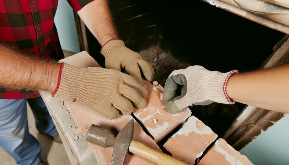 fixing a broken hearth