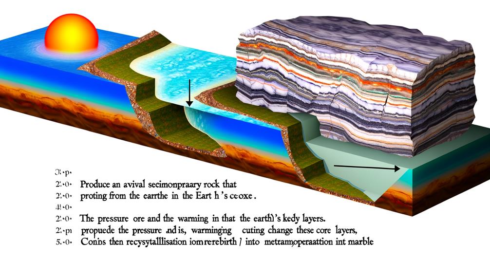 marble forms from limestone