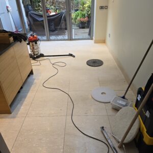 The marble floor in Chiswick as we started